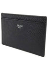 Logo Grain Card Wallet Black - CELINE - BALAAN 2