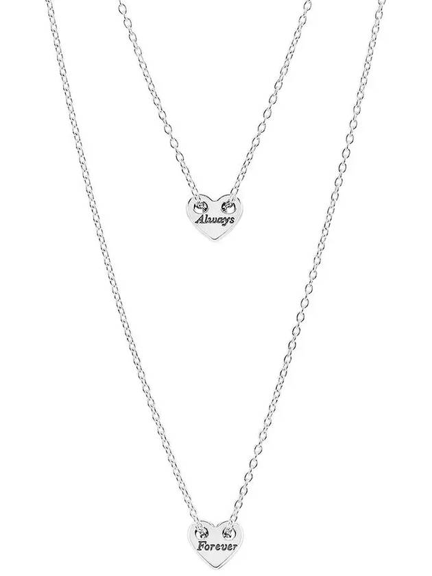 Forever Always Splittable  Heart Collier Necklace Silver - PANDORA - BALAAN 3