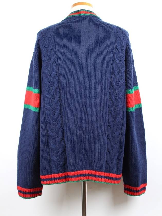 Web cable knit cardigan XL - GUCCI - BALAAN 4