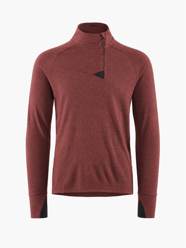 Huge Half Zip Long Sleeve T-shirt Medder Red - KLATTERMUSEN - BALAAN 2