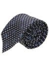 Round Interlocking G Silk Tie Navy - GUCCI - BALAAN 2