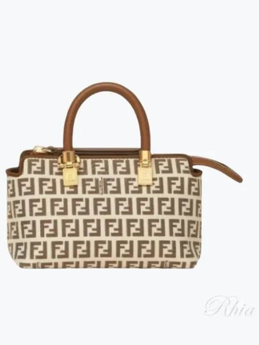 FF Small Fabric Tote Bag Brown - FENDI - BALAAN 2