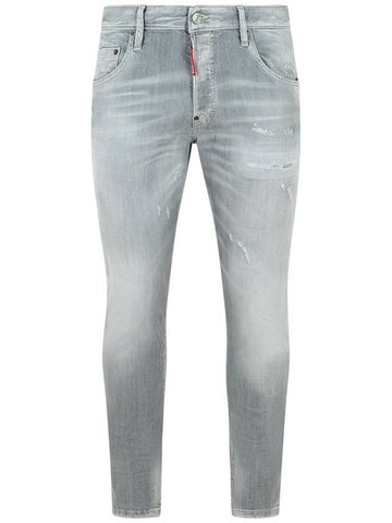 DSQUARED2 'Skater' Light Grey Cotton Jeans - DSQUARED2 - BALAAN 1