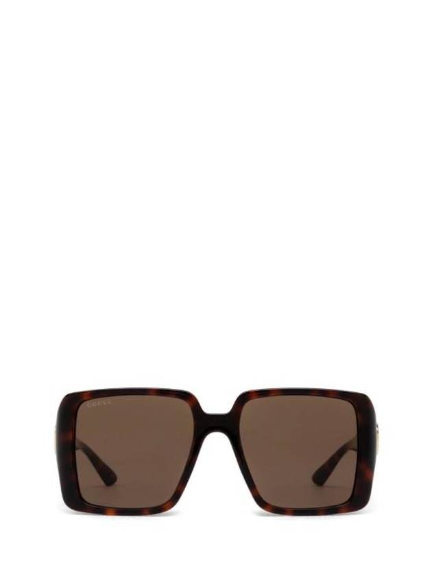 Eyewear Side Logo Square Frame Sunglasses Brown - GUCCI - BALAAN 1