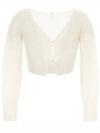 Le Alzou Cropped Cardigan White - JACQUEMUS - BALAAN 2