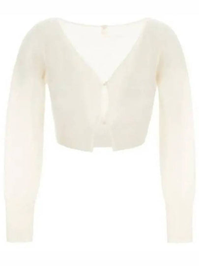 Le Alzou Cropped Cardigan White - JACQUEMUS - BALAAN 2