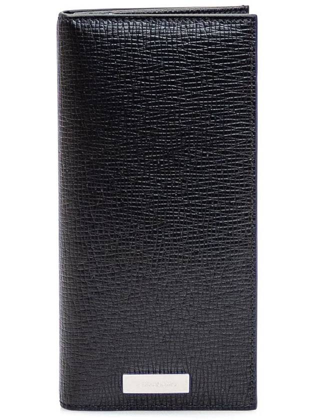 Vertical Leather Long Wallet Black - SALVATORE FERRAGAMO - BALAAN 2