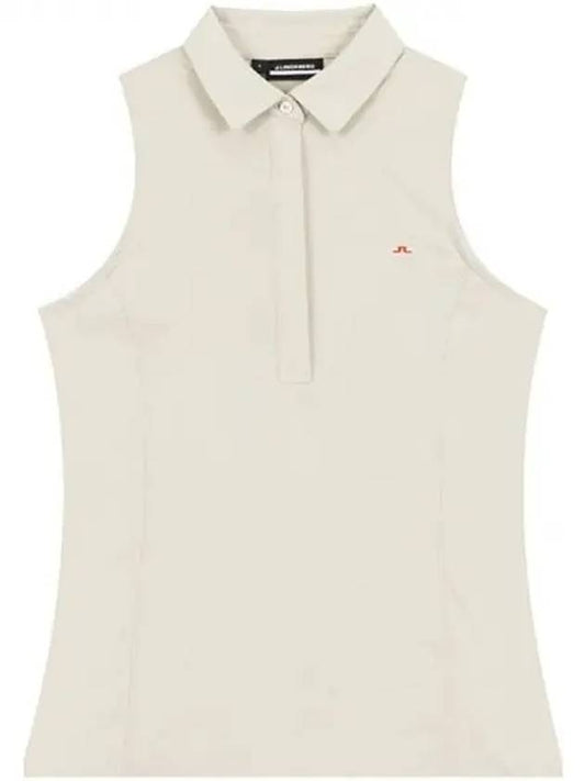 Golf Women s Wear Clothing Sleeveless Polo Shirt T Dena Top Almond Milk GWJ09009E031 Domestic Product - J.LINDEBERG - BALAAN 1