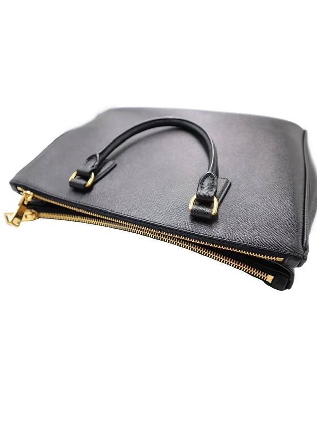 Women s Saffiano Leather Cross Bag Black Prada 1BA274 Lux Triangle Logo Galleria Large 2WAY - PRADA - BALAAN 6