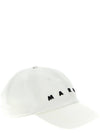 Embroidered Logo Ball Cap White - MARNI - BALAAN 3