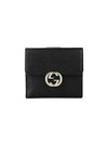 GG Interlocking Half Wallet Black - GUCCI - BALAAN 2