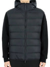 Cotton Padded Zip-Up Hoodie Black - MONCLER - BALAAN 3