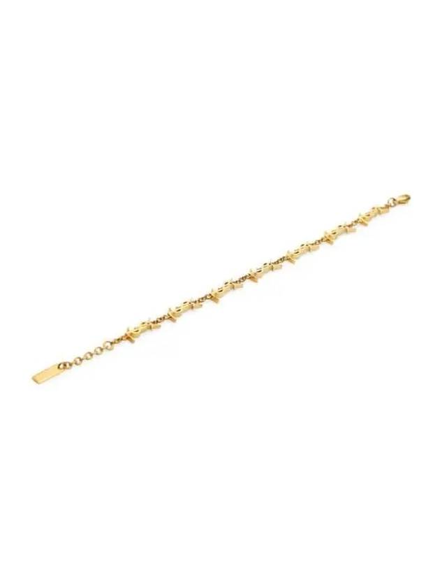 Cassandre Logo Chain Bracelet Gold - SAINT LAURENT - BALAAN 4