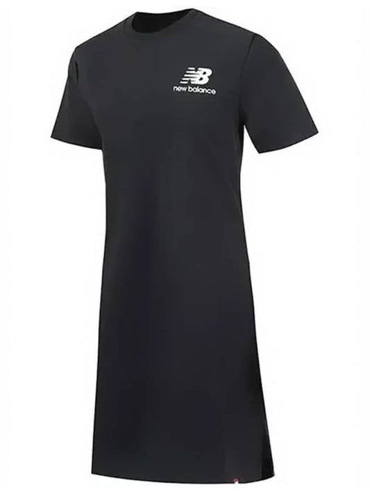 Women's Essential Short Sleeve Short Dress Black - NEW BALANCE - BALAAN 1