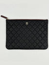 Classic Medium Case Clutch Grained Calfskin Gold Metal Black A82545 - CHANEL - BALAAN 2