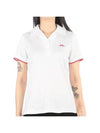 Women's Solange Short Sleeve Polo Shirt White - J.LINDEBERG - BALAAN 1