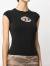 T Angie Peekaboo Logo Short Sleeve T-Shirt Black - DIESEL - BALAAN 3