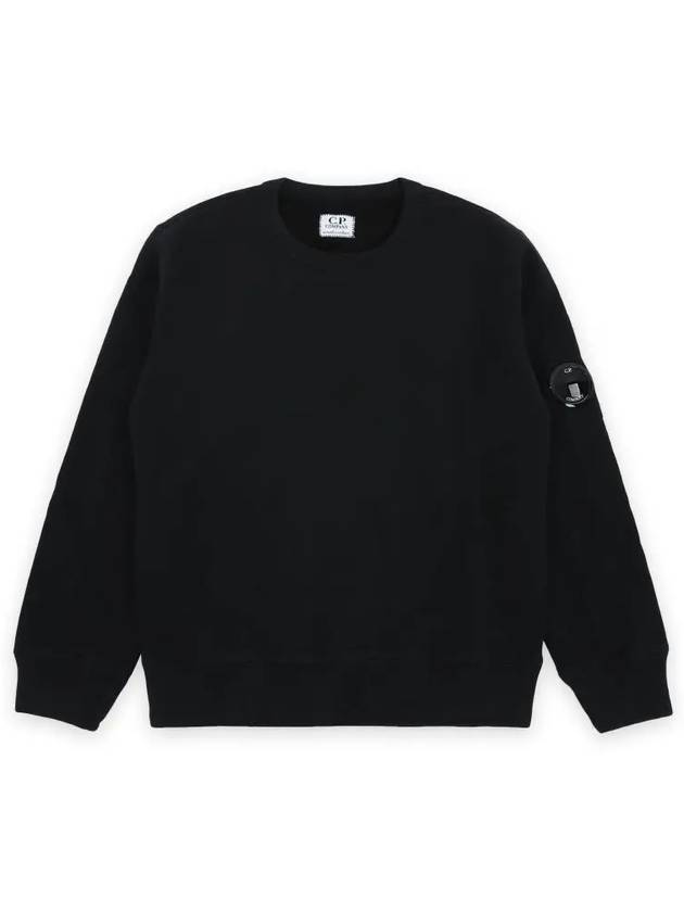 Kids U16 Basic Fleece Lens Sweatshirt Black - CP COMPANY - BALAAN 3