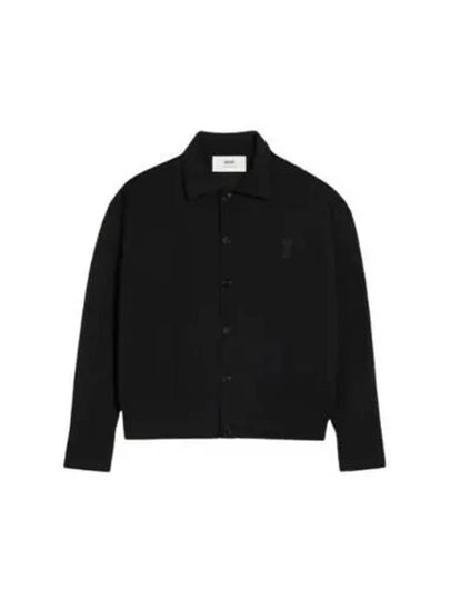 De Coeur Logo Wool Cardigan Black - AMI - BALAAN 2