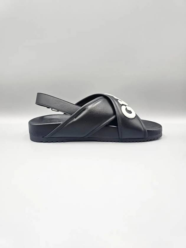 Men s SIDELINE Logo Sandals Black 742024 - GUCCI - BALAAN 5