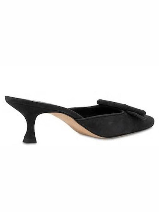 50MM Maysall Suede Mules Black - MANOLO BLAHNIK - BALAAN 2