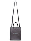 Large Shopping Metallized Tote Bag Grey - BALENCIAGA - BALAAN 4