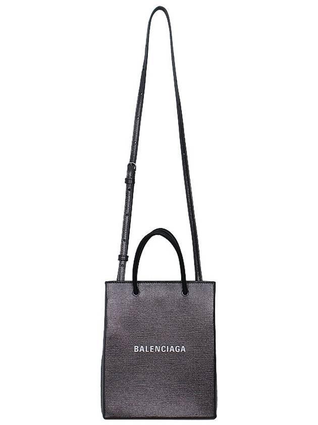 Large Shopping Metallized Tote Bag Grey - BALENCIAGA - BALAAN 4