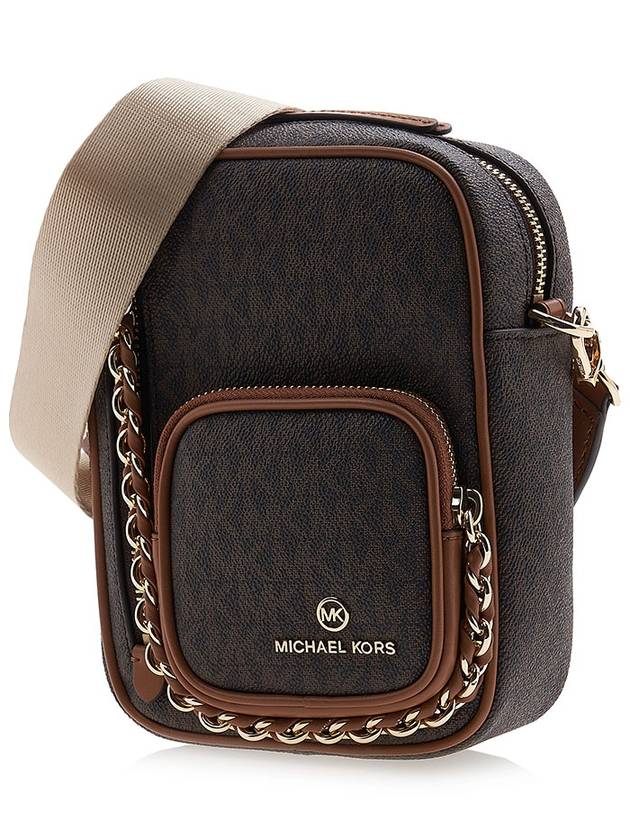 Elliot Small Logo Cross Bag Brown - MICHAEL KORS - BALAAN 3