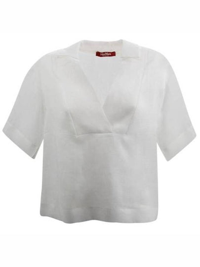 Bronzo Ramie Blouse White - MAX MARA - BALAAN 2