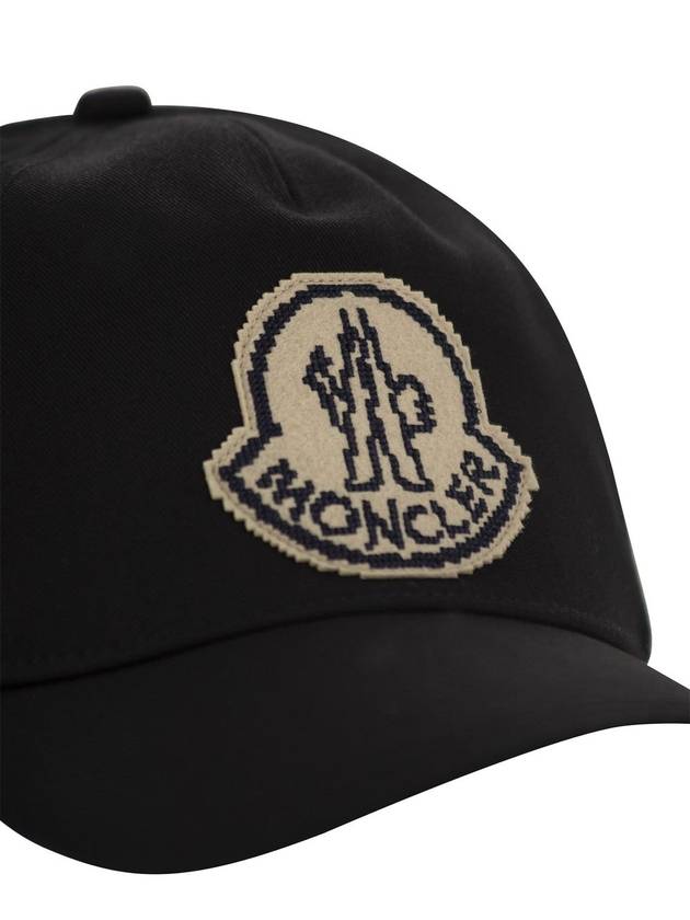 Logo Patch Ball Cap Black - MONCLER - BALAAN 5