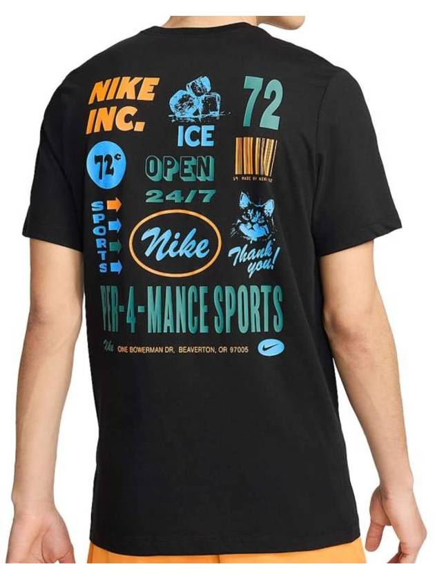 Dri-Fit Graphic Print Short Sleeve T-Shirt Black - NIKE - BALAAN 3