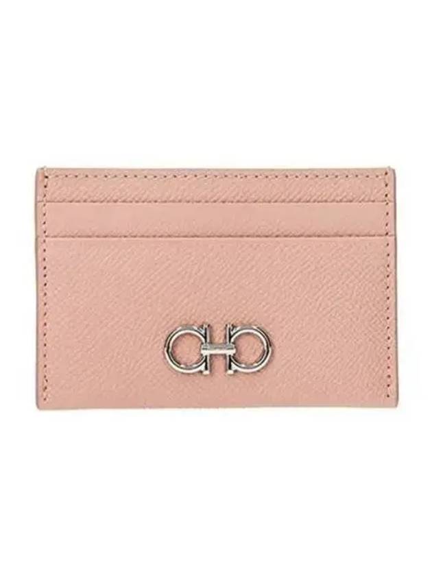 Gancini Card Wallet Pink - SALVATORE FERRAGAMO - BALAAN 2