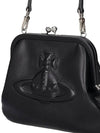 Leather Embossing Logo Clutch Bag Black - VIVIENNE WESTWOOD - BALAAN 5