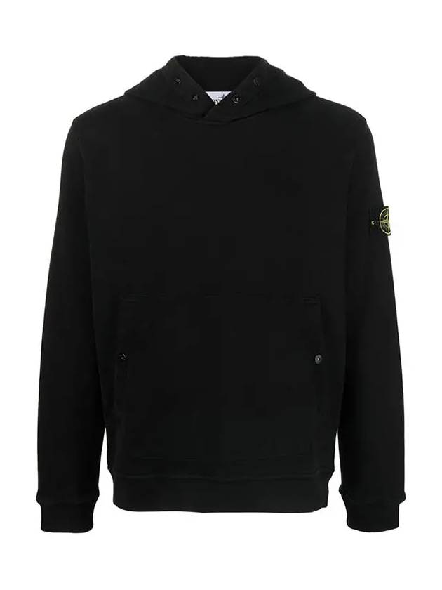 Garment Dyed Hoodie Black - STONE ISLAND - BALAAN 7