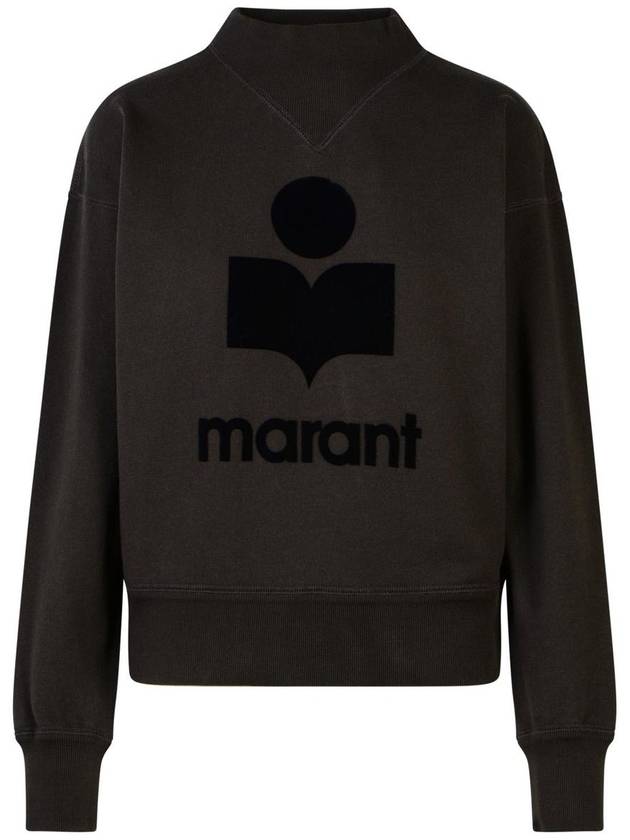 Moby Logo Print Sweatshirt Black - ISABEL MARANT ETOILE - BALAAN 2