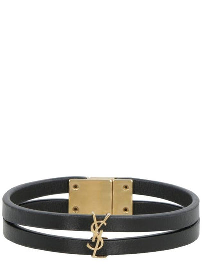 Cassandre Double Strand Bracelet Black - SAINT LAURENT - BALAAN 2