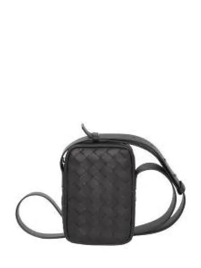 Intrecciato Rectangle Mini Cross Bag Black - BOTTEGA VENETA - BALAAN 2