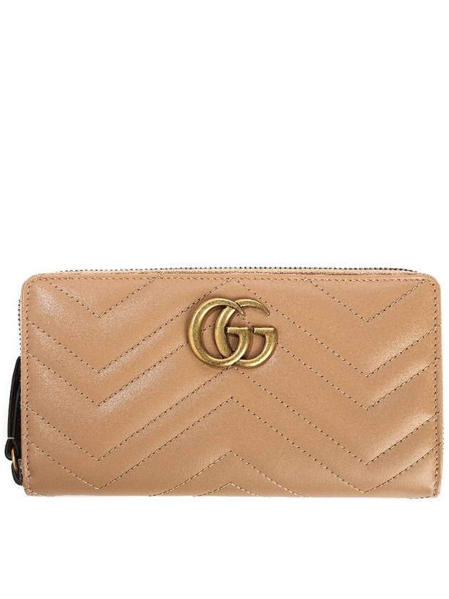 Women’s GG Marmont Long Wallet Beige - GUCCI - BALAAN 1