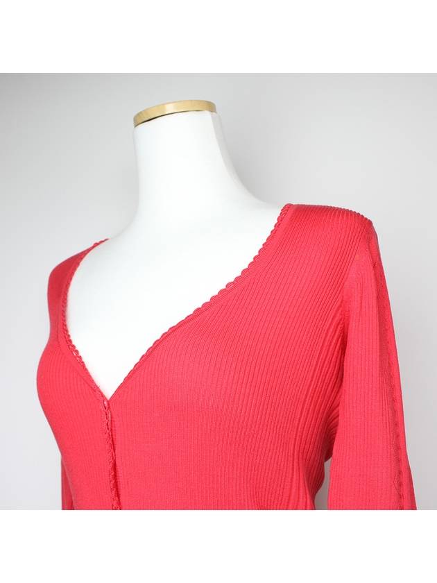 Emporio Armani Coral Pink Knit Cardigan 44 - EMPORIO ARMANI - BALAAN 4