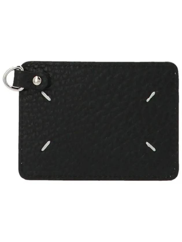 Stitch Keyring Bi-Fold Card Wallet Black - MAISON MARGIELA - BALAAN 2