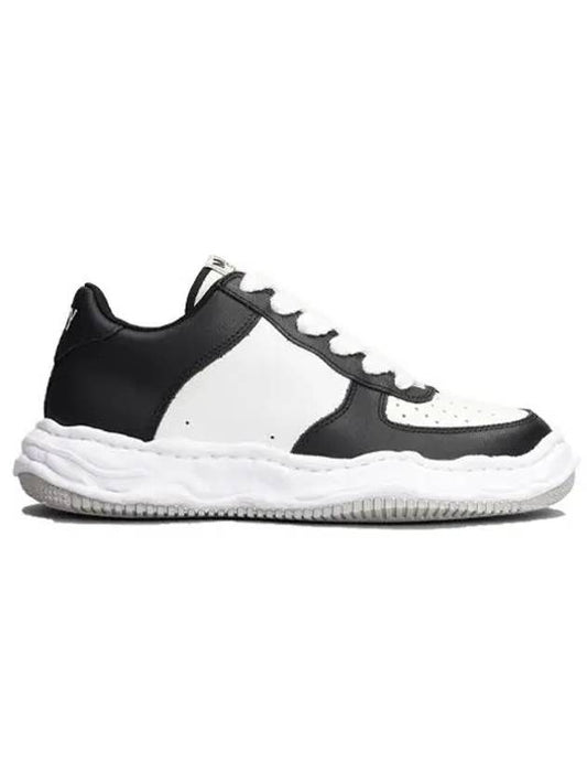 Wayne OG Sole Leather Low Top Sneakers Black White - MAISON MIHARA YASUHIRO - BALAAN 2