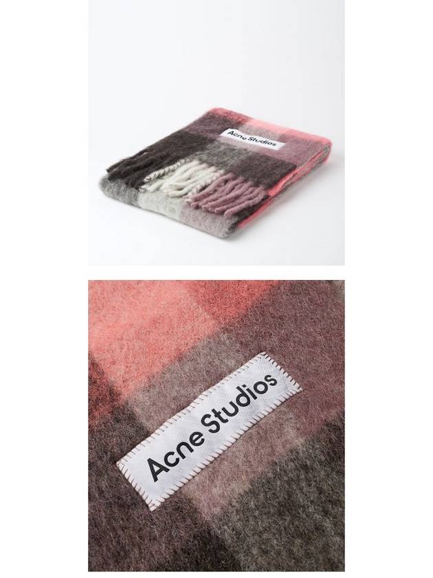 Check Mohair Muffler Mauve Bright pink - ACNE STUDIOS - BALAAN 6