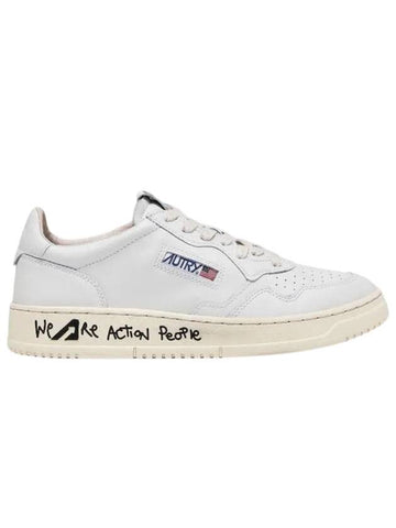 slogan logo sole medalist low top sneakers white - AUTRY - BALAAN 1