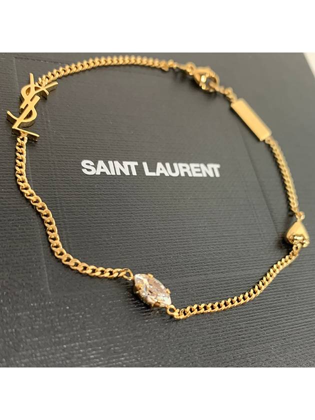 Opyum Heart Chain Bracelet Gold - SAINT LAURENT - BALAAN 7