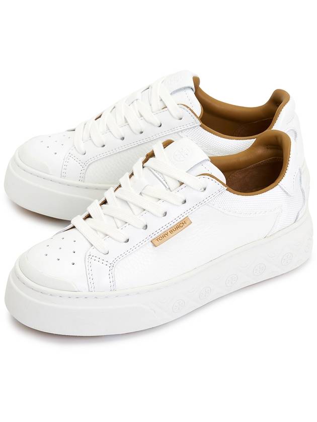 Ladybug Leather Low Top Sneakers White - TORY BURCH - BALAAN 2