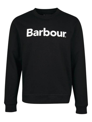 Logo Print Cotton Sweatshirt Black - BARBOUR - BALAAN 1