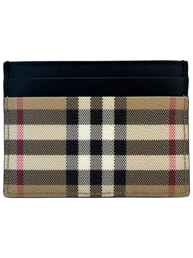 Men's Check Vintage Card Wallet Beige A7026 - BURBERRY - BALAAN 2