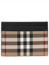 SANDON Vintage Check Card Wallet Beige - BURBERRY - BALAAN 2