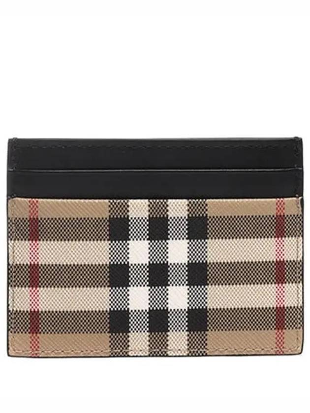 SANDON Vintage Check Card Wallet Beige - BURBERRY - BALAAN 2