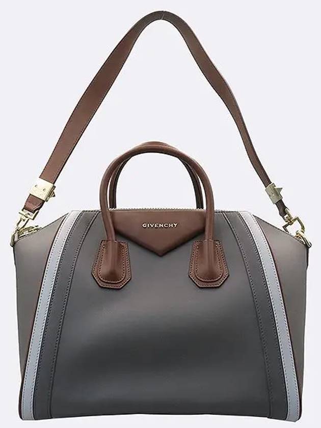 13L5100601 Gray Brown Color Calf Skin Antigona Medium Tote Bag Shoulder Strap 2WAY - GIVENCHY - BALAAN 4